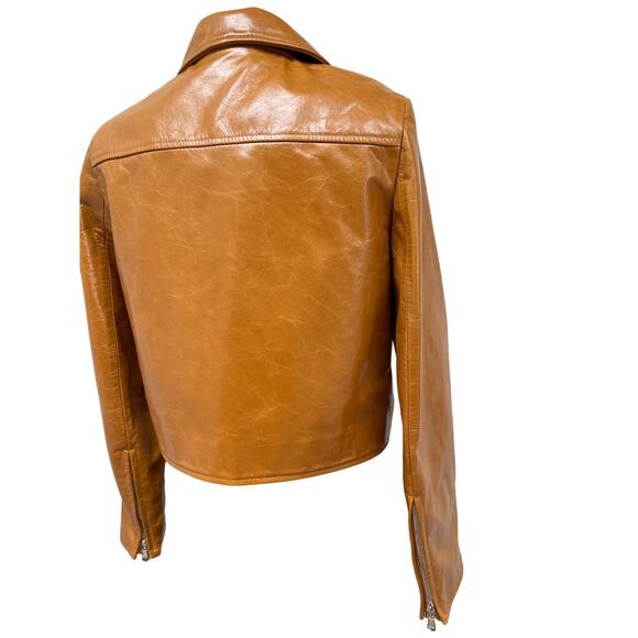 Susan Bender Relaxed Flight Jacket in Glazed Caramel Leather 0 - Picture 4 of 5